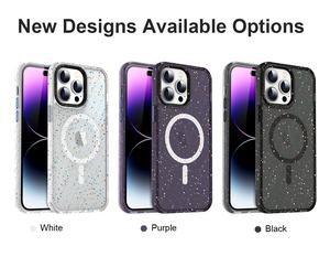 เคสโทรศัพท์กรอบใสแวววาวหลากสีสำหรับ iPhone เคสโทรศัพท์มือถือติดแม่เหล็ก - Product Image 3