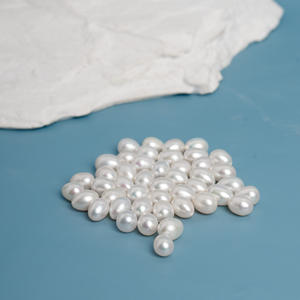 Hạt ngọc trai nước ngọt tự nhiên màu trắng 8-9mm, bán khoan lỗ, rời, thật, dùng làm đồ trang sức tự chế - Product Image 6