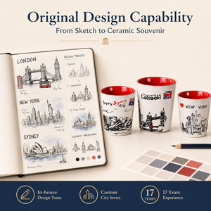 <span class=keywords><strong>Serie</strong></span> Souvenir della Città di Londra, Piccola Tazza da Vino in Ceramica Senza Manico, Bicchierino Personalizzato OEM ODM all'Ingrosso - Product Image 4