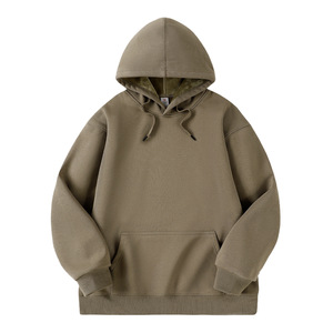 Sudadera con Capucha Personalizable con Logotipo, 420G, Gruesa, con Bucle Grande, Elegante, de Algodón Puro, Holgada, Informal, con Estampado de Bordado 3D - Product Image 1