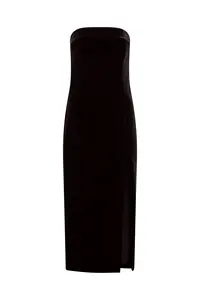 New Arrival Customized Sleeveless Velvet Party Club Side Split Women's Evening Dress