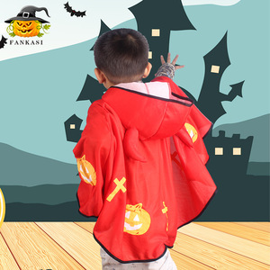 Disfraz de diablo para niños Pankasi, capa negra con cuernos y tridente, traje de fiesta de cosplay de Halloween para 8-13 años - Product Image 5