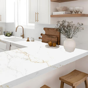 Suministro de losas de cuarzo artificiales clásicas modernas, encimera de piedra pulida para tocador superior - Product Image 6