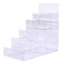 JIHONG Acrylique Multi-Couche De Stockage Présentoir Transparent Perspex Échelle Stand pour Portefeuilles Lunettes Téléphone Titulaire