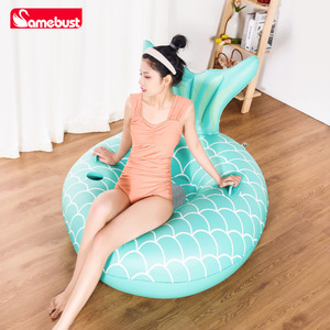 Samebust Mermaid Floating Lounger Chair <b>Inflatable</b> Pool <b>Float</b> For Adults And Teens Outdoor Water Fun - Product Image 2