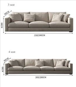 Canapé moderne, design simple, blanc, pour salon, ensemble <span class=keywords><strong>de</strong></span> canapés minimalistes, spécial, avec rembourrage en duvet, pour salon - Product Image 6