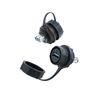 USB 3.0 Panel Mount Socket Type-A Female Industrial Connector for Machine Vision Outdoor Instruments