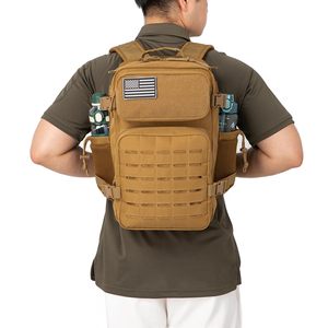 Bolsa Táctica Pequeña para Hombre, Mochila Molle con Soporte para Botella, Parche con Logotipo Personalizado, Senderismo, Gimnasio, Fitness, Exterior, 25L - Product Image 6