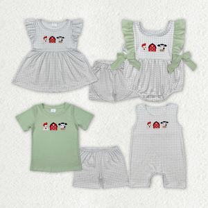 Conjuntos de Ropa de Verano para Niños, Listos para Enviar, Conjuntos de Ropa para Bebés Niños, Camiseta de Manga Corta con Bordado de Cangrejo y Pantalones Cortos - Product Image 2