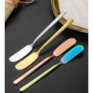 Espátulas para Pizza de Material Reforzado, Cuchillos para Mantequilla de Acero Inoxidable en Color Plata y Oro Rosa para Untar Mermelada, Crema y Mantequilla de Maní - Product Image 3