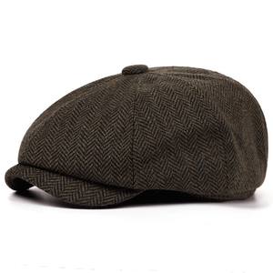 Gorra Plana Clásica de Tweed Syh1425 al por Mayor, Gorras de Estilo Ivy Informales para Hombre, Estilo Invernal - Product Image 4