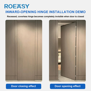 ROEASY <span class=keywords><strong>Charnière</strong></span> d'armoire hydraulique à bras court de type américain 3D Ouverture vers l'intérieur <span class=keywords><strong>Charnière</strong></span> de <span class=keywords><strong>porte</strong></span> <span class=keywords><strong>invisible</strong></span> pour garde-robe Walk-In Closets - Product Image 6