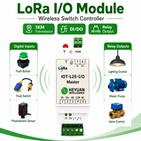 Heyuan IOT-L2S-B-I/O Commutateur de contrôle à distance triphasé bidirectionnel 1 km, contrôle sans fil PLC, vanne de contrôle d'accès LoRa