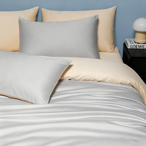 <span class=keywords><strong>Copripiumino</strong></span> 100% in bambù <span class=keywords><strong>grigio</strong></span> chiaro di luna King Size 4 pezzo <span class=keywords><strong>copripiumino</strong></span> di raffreddamento Set di biancheria da letto morbida e traspirante di lusso - Product Image 3