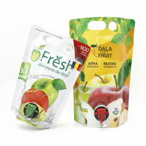 Sachets souples personnalisés imprimés de 1L/1,5L/3L/5L avec robinet pour jus, vin et autres boissons – Emballages pour boissons - Product Image 1