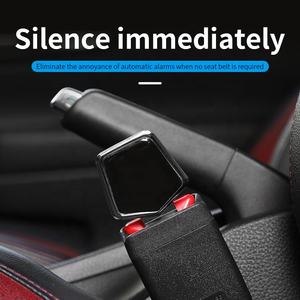 カスタムロゴユニバーサル車シートベルトアラームストップクリップポリエステル素材車の安全バックルアラームキャンセラー - Product Image 4