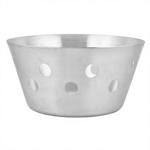 Panier à pain en métal en acier inoxydable utilisé à la maison avec un design personnalisé Panier profond en acier inoxydable de forme ronde - Product Image 1