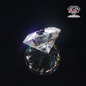 พลอยมอยส์ซาไนต์ทรงหลวมมีใบรับรอง VVS1ตัดแบบยุโรปขนาดใหญ่กะรัต Def GH - Product Image 4