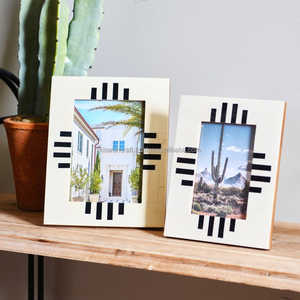 กรอบรูปไม้เรซิน2025ดีไซน์ทันสมัยของตกแต่งบ้านแบบแขวนผนังและบนโต๊ะสินค้ามาใหม่เป็นของขวัญ - Product Image 2