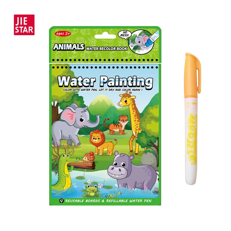 JIESTAR TOYS hot sell kids water painting book drawing toys set coloring books for kids early educational water magic book