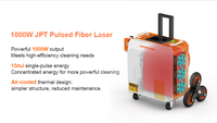 Nettoyeur laser à impulsions refroidi par air 1000W, portable, à fibre optique, pour l'élimination de la rouille, le nettoyage des métaux, le traitement des revêtements de peinture sur bois