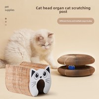 Grosir bantalan cakar kucing mewah Modern alat garuk kucing kertas bergelombang persediaan papan mainan kucing yang dipertebal