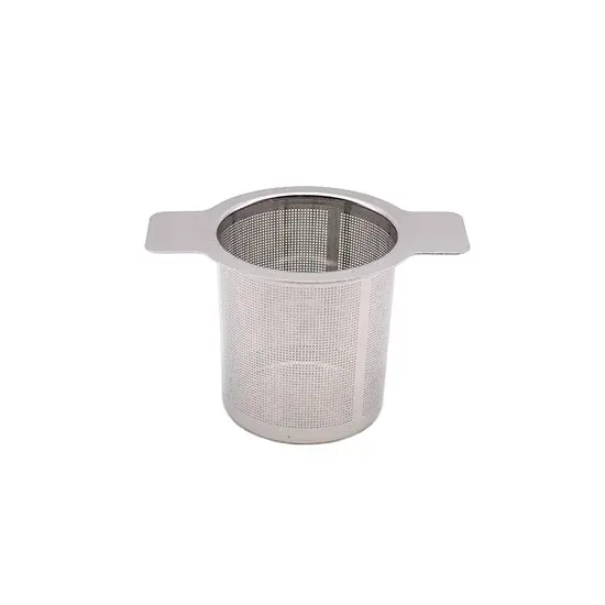 Thấp moq thép không gỉ tái sử dụng lỏng lá trà Infuser lọc với xử lý tùy chỉnh Cốc Cốc Cốc Ấm trà lọc