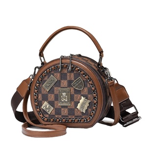 Round Luxury Designer Women's Crossbody Handbag <b>Large</b> Capacity Badge Silk Scarf Tote <b>Bag</b> for <b>Beach</b> Fashion - Product Image 6