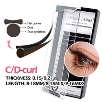 Ekstensi bulu mata individual klasik datar kasmir sintetis super matte 0,15mm buatan tangan profesional natural
