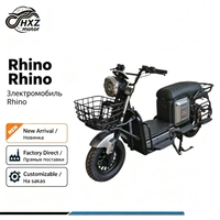 HXZ Rhino Vélo Électrique Robuste 1200W 60/72V, Trottinette Électrique de Qualité Export, Véhicule de Transport de Marchandises Tout-Terrain à Deux Roues, 53km/h