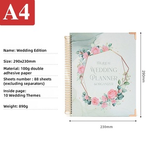 Romantische Weddingplanner Huwelijksplanning Planning Budgettering Engagement Planning Notebook A4 Tulp Bruiloft Planning Boek - Product Image 2