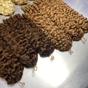 Cheveux humains bouclés en vrac de <span class=keywords><strong>France</strong></span>, sans trame, pour tressage au crochet, extensions de cheveux humains vierges bruts, plusieurs couleurs, vente en gros - Product Image 2