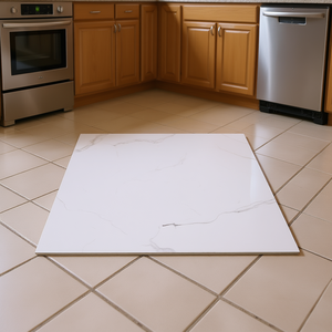 Carreaux de sol en vinyle à texture de marbre blanc, 12x12 pouces, 1,5 mm, autocollants mats antidérapants, pour cuisine, intérieur, bricolage, 50 pièces - Product Image 2