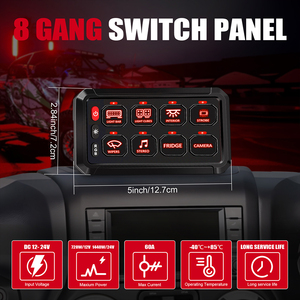 Custom Upgraded 8 Gang <strong>Car</strong> <strong>Switch</strong> Panel With APP 12V 24V ATV UTV Auto Offroad LED Bluetooth <strong>Switch</strong> Panel <strong>for</strong> <strong>Cars</strong> - Product Image 4