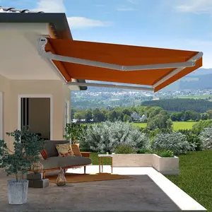 Katlanabilir motorlu tente geri çekilebilir avlu güneşlik çatı üst döken gazebo pergola