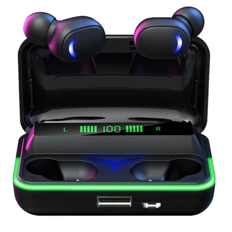 Smart LED Display Wireless Earbuds E10 Gaming BT wireless binaural earphone TWS headset with power bank function