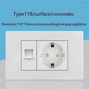 Panel de enchufe estándar de la UE, con módulo de interruptor DIY de carga rápida USB-C (blanco), adecuado para interruptor de pared doméstico - Product Image 4