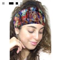 Nouveau Bandeau Imprimé à Nœud Large Style Tie-Dye pour Sport et Yoga – Accessoire Cheveux Vente en Gros
