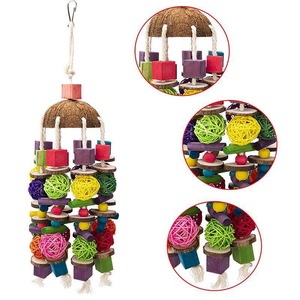 New Design Colorful Coir String Chewing <strong>Toy</strong> for <strong>Parrots</strong> Birds - Product Image 2