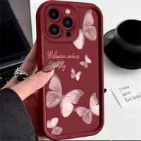 Coque de téléphone portable en TPU souple à motif papillon populaire pour iPhone 18 17 16 15 14 13 12 11 Pro Max – Étuis pour femmes