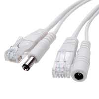 Sunsoont DC 12V Cámara IP POE RJ45 Cable Adaptador Inyector Divisor de Alimentación por Ethernet