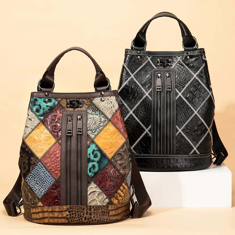Marrant 7420 commercio all'ingrosso di lusso bagpack ragazze vintage backbag indietro borsa delle donne del sacchetto sacchetti di scuola del cuoio genuino zaino per la donna