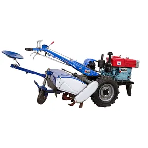 15hp 18hp 20hp 22hp Mini 2 Wheel Farm Walking Tractor With Plough Electric starting with Rotary Tiller hand tractors