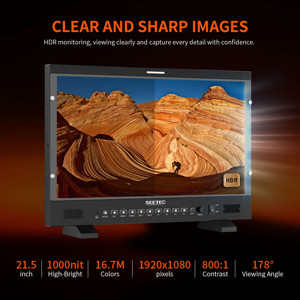 Seetec P215 Pro 21.5 inch Full HD 1920x1080 1000nits Màn hình phát sóng sáng cao với âm thanh nhúng HDR - Product Image 2