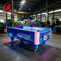Table de hockey sur air à monnayeur avec marqueur électronique LED, éclairage périphérique et roulettes mobiles pour enfants, idéale pour centres commerciaux et salles de jeux (FEC)