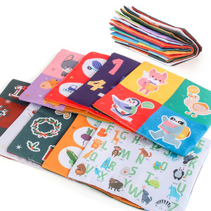 Venta superior Educación Temprana Preescolar Aprendizaje Sensorial Bebé Facial Rasgar Caja de pañuelos mágicos Juguete Libro de tela suave para niños pequeños - Product Image 6