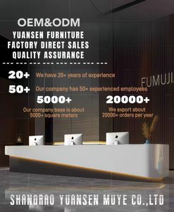 YS-0149 scrivania di consultazione classica con vernice scanalata a forma di speciale per la ricezione dell'<span class=keywords><strong>ufficio</strong></span>, moderna e minimalista - Product Image 6