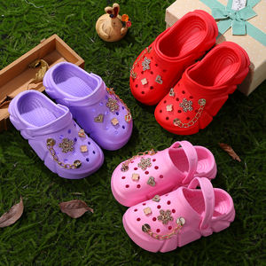 Sepatu Clogs Anak Perempuan, Sandal Taman Anti-Selip untuk Luar Ruangan, Sepatu Pantai Lunak Anak Laki-Laki untuk Dalam Ruangan, Sepatu Kartun Berujung Tertutup, Sandal Lucu Berlubang - Product Image 1