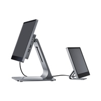 Solution de point de vente tout-en-un avec écran principal 15,6 pouces, écran client 11,5 pouces, scanner LED LCD intégré, balance et lecteur d'empreintes digitales pour boulangerie et restauration rapide