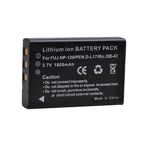 NP-120 D-L17 DB-43 BP-1500s 1800mAh แบตเตอรี่สำหรับฟูจิฟิล์ม F10 F11 M603 ซูมสำหรับเพนแท็กซ์ MX4 MX550 สำหรับริโก้ GX8 300G กล้อง - Product Image 1